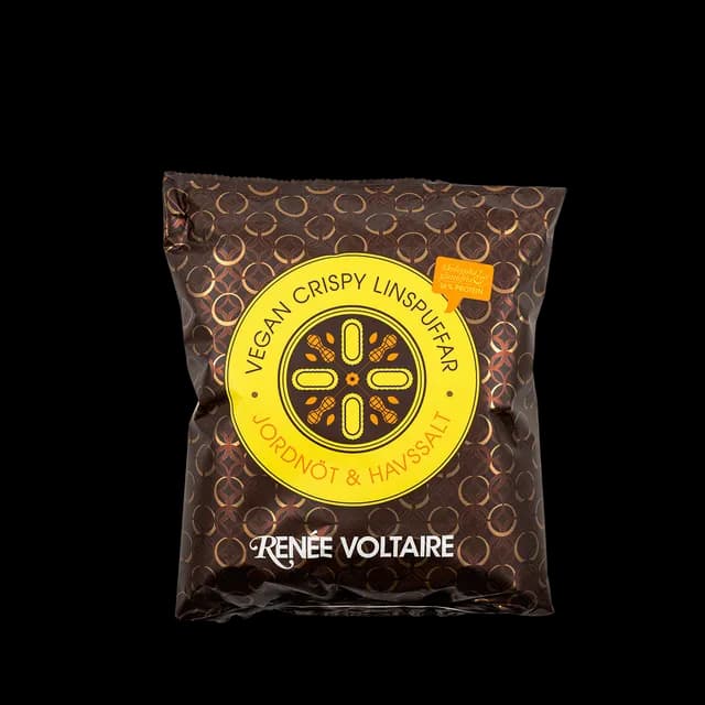 Renée Voltaire Vegan Crispy Linspuffar Jordnöt & Havssalt EKO 90 g