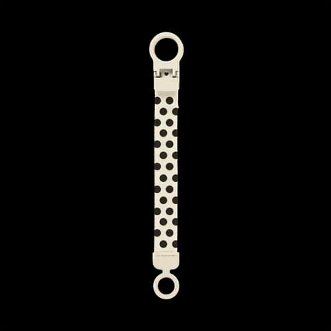 BIBS Studio Pacifier Clip Loop Polka Ivory Black