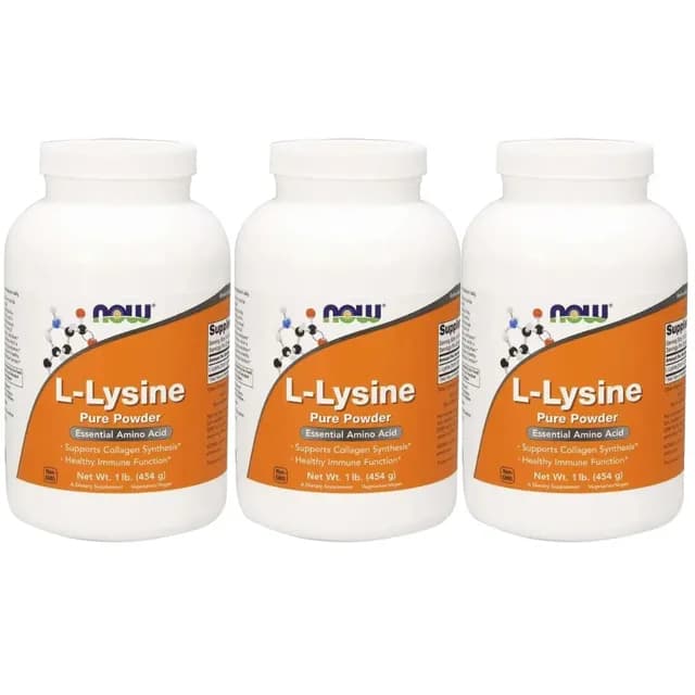 NOW L-lysine 1000 mg 100 tabletter 3-pack