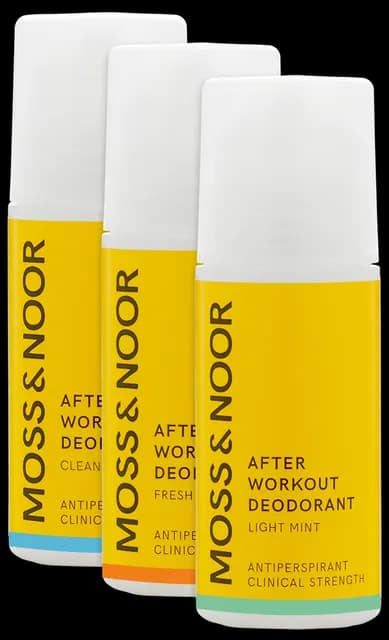 Moss & Noor After Workout Deodorant Mixed Three Scents 3-pack