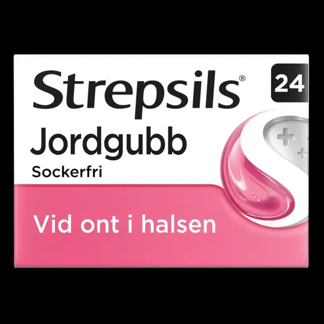 Strepsils Jordgubb Sugtabletter Sockerfri 24 st