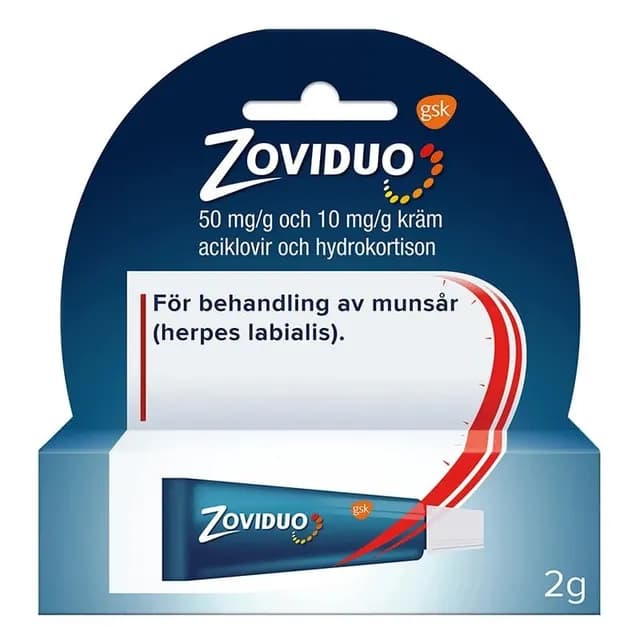 Zoviduo Munsårskräm 50 mg/g + 10 mg/g 2 g
