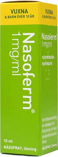 Nasoferm, nässpray, lösning 1 mg/ml 10 ml