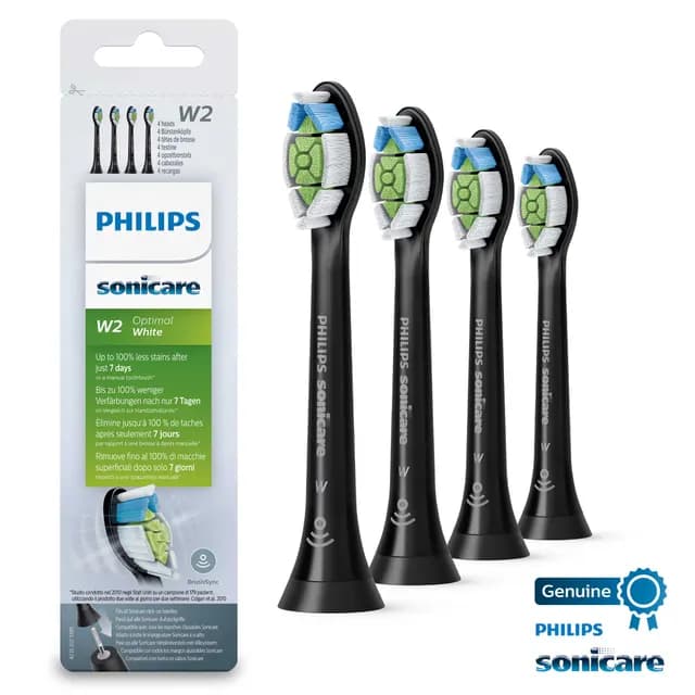 Philips Sonicare W2 Optimal White Refill Svart 4-pack