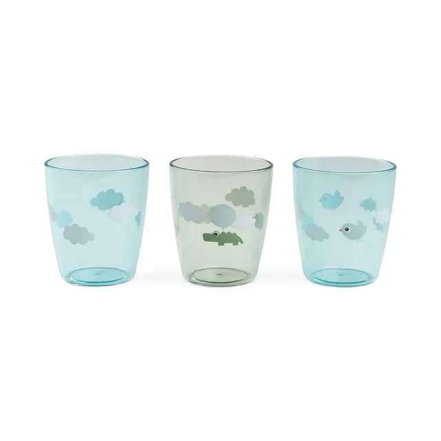 Done by Deer Yummy Miniglas Happy clouds Green 3-pack