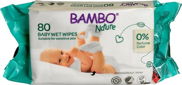 ABENA Bambo Nature Våtservett Oparfymerade 15 x 20 80 st