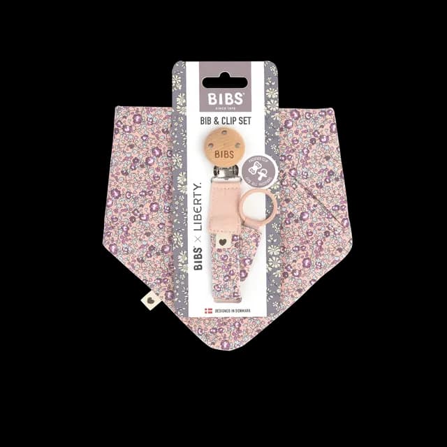 BIBS x Liberty Bib & Clip Set Eloise Blush