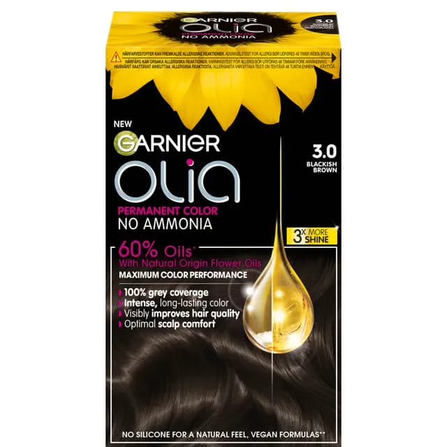 Garnier Olia Permanent Hårfärg 3.0 Blackish Brown