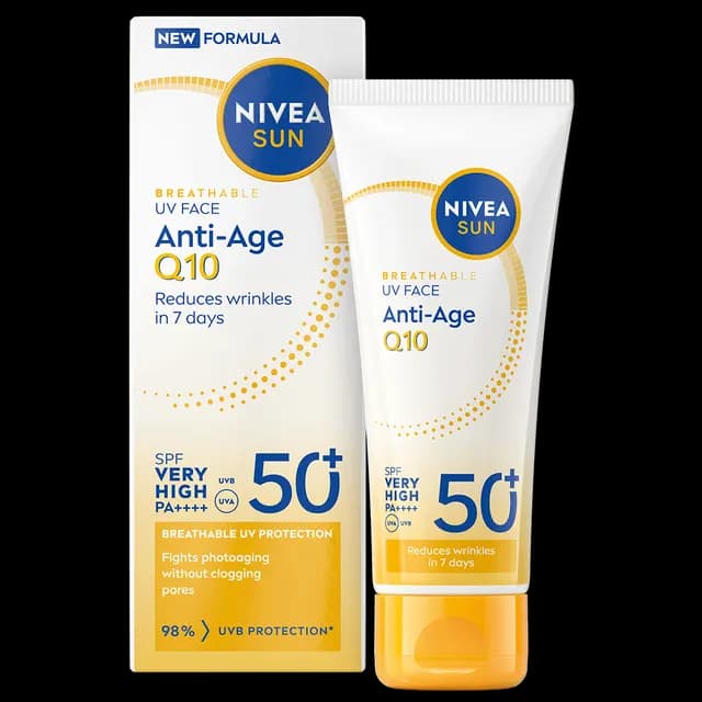 NIVEA SUN Solskydd ansikte UV Face Anti-Age Q10 SPF50+ 40 ml