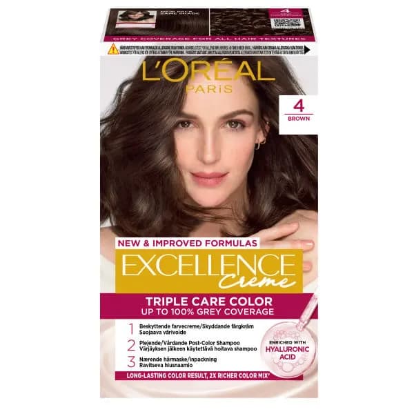 L'Oréal Paris Excellence Creme Permanent Hårfärg 4 Brown