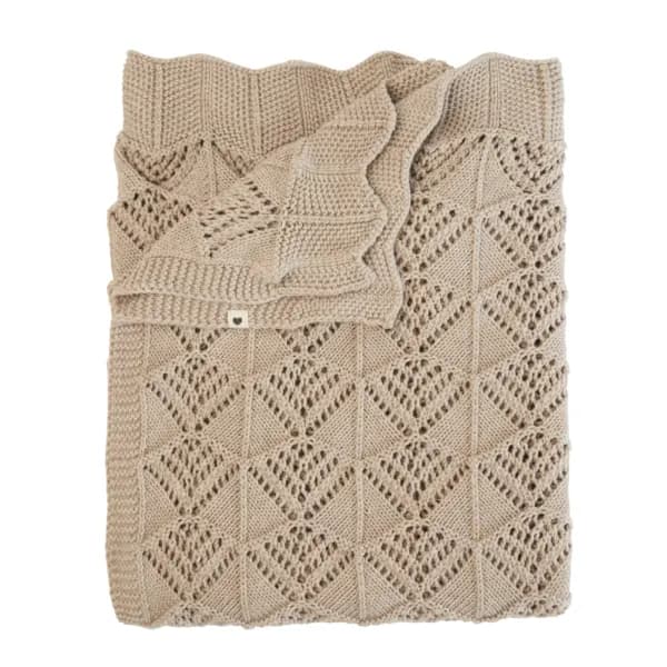 BIBS Knitted Blanket Wavy Vanilla
