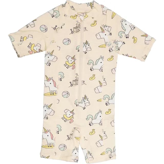 Geggamoja UV-dräkt Beige unicorn 17 110/116