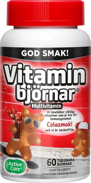 Active Care Vitaminbjörnar Cola 60 gummies