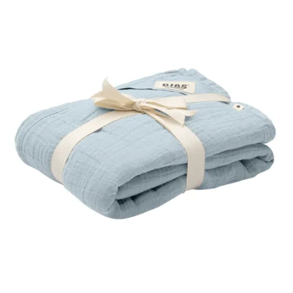 BIBS Muslin Swaddle Baby Blue 120x120 cm