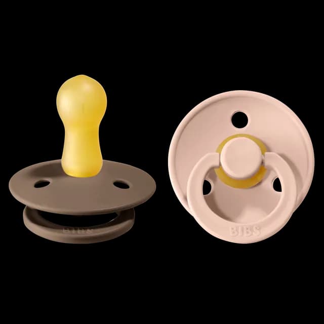 BIBS Colour Latex Size 2 Dark Oak/Blush 2-pack