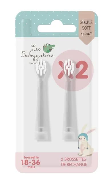 Les Babygators Borsthuvud Refill 18-36 månader 2-pack