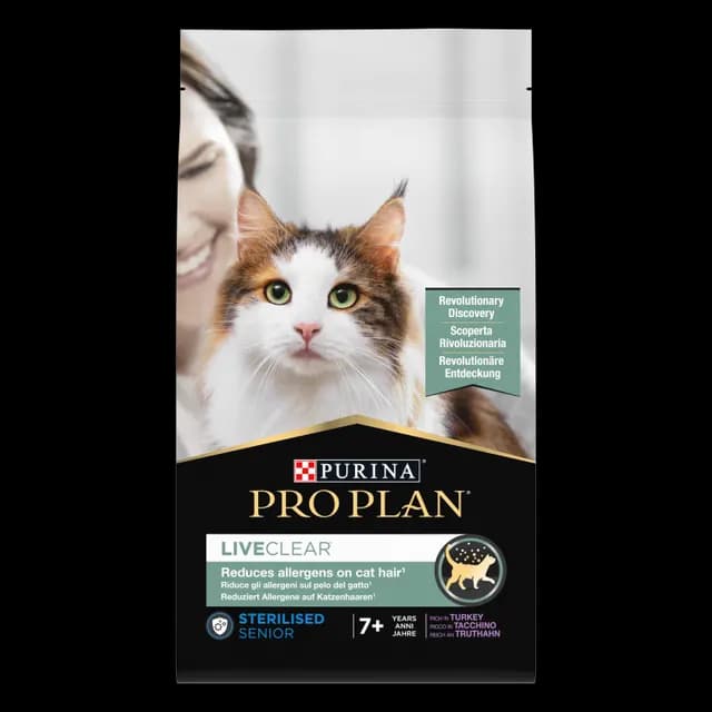 Purina Pro Plan Liveclear Sterilised 7+ years Rikt på kalkon 1,4 kg