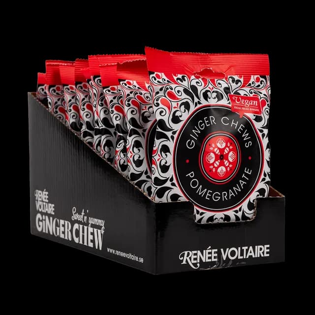 Renée Voltaire Ginger Chews Granatäpple 120 g 10-pack
