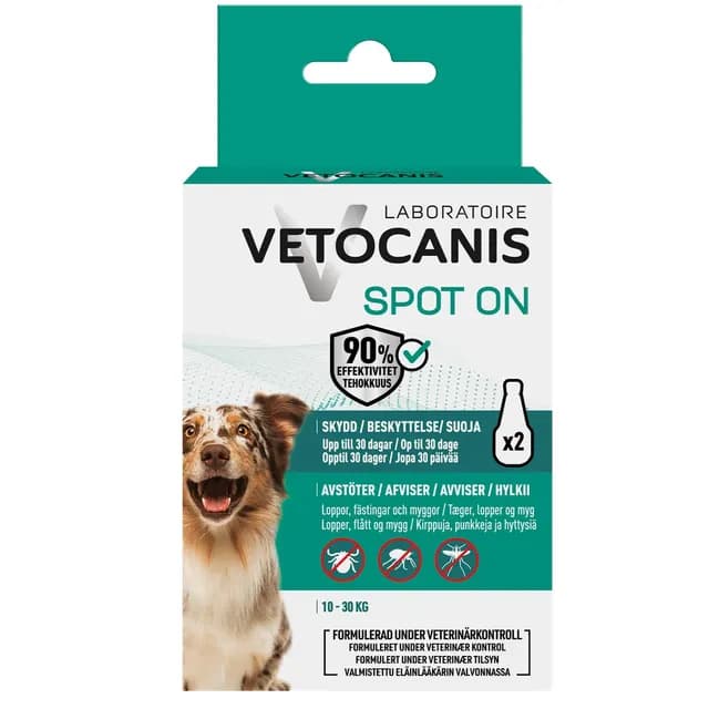 Vetocanis Anti-parasit Spot on Hund M 2 x 3 ml