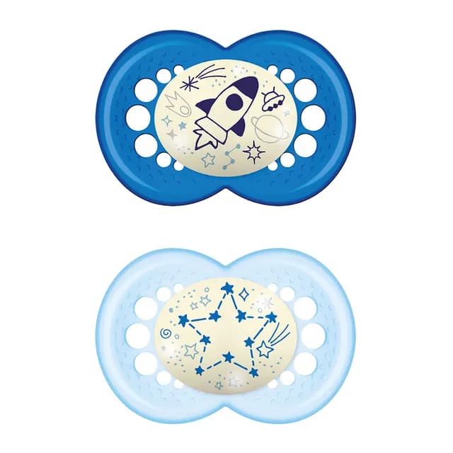 MAM Original Night Silicone Blue 16-36m 2-pack