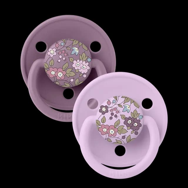 BIBS x Liberty De Lux Chamomile Lawn Silicone Onesize Mauve Mix 2-pack