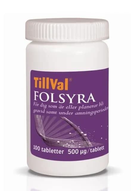 TillVal Folsyra 100 tabletter