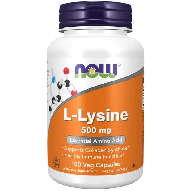 NOW Lysine 500 mg 100 kapslar