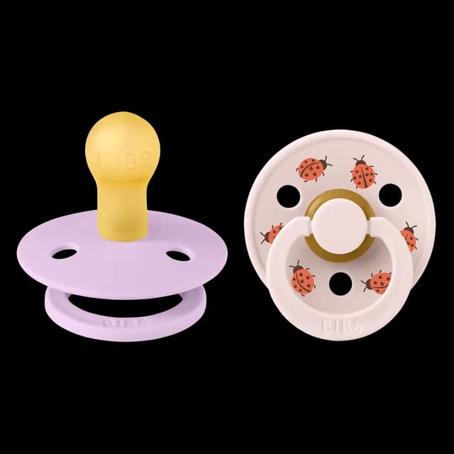 BIBS Studio Colour Latex Size 1 Ladybug Violet Sky Mix 2-pack