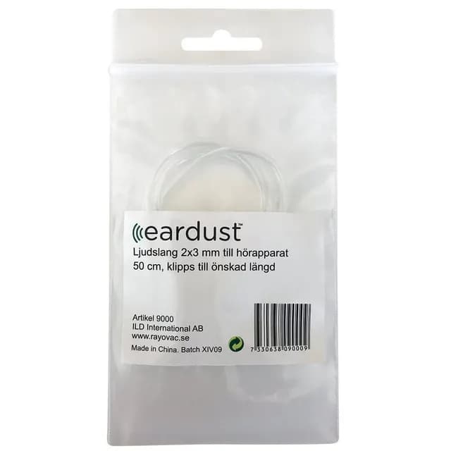 Eardust Ljudslang 2 x 3 mm till Hörapparat 50 cm