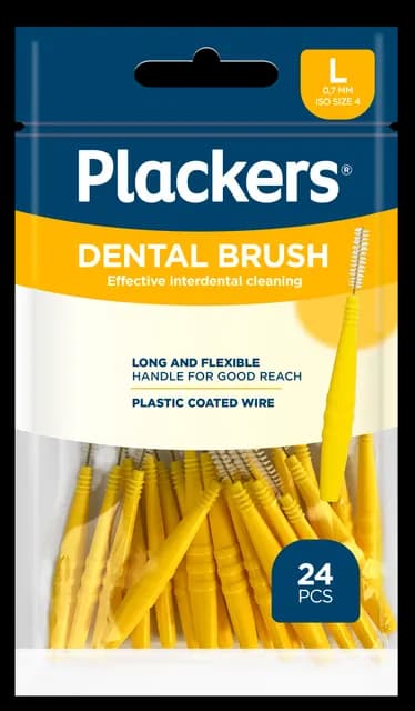Plackers Dental Brush L 0,7 mm Mellanrumsborstar 24 st