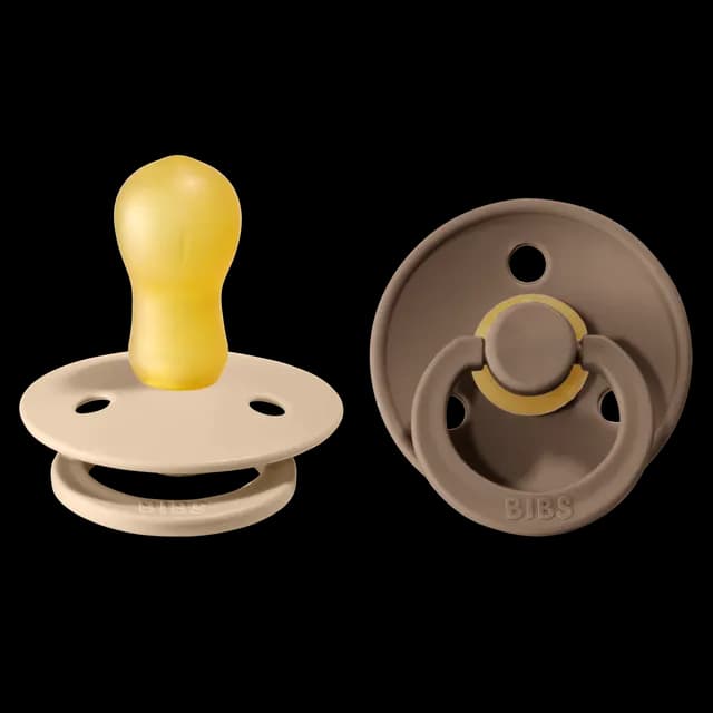 BIBS Colour Latex Size 3 Vanilla/Dark Oak 2-pack