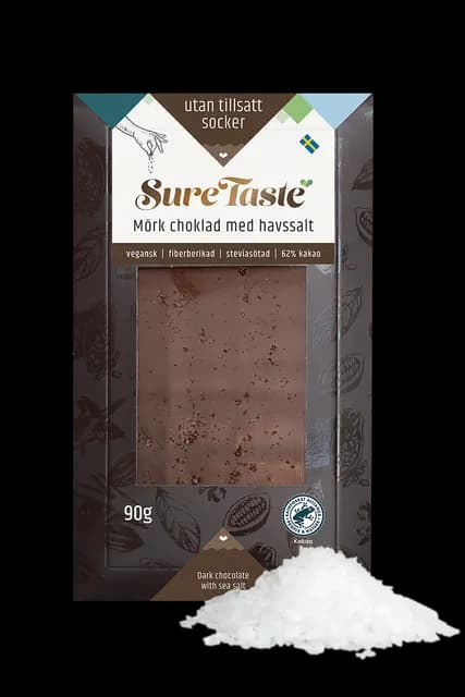 Sure Taste Chokladkaka Mörk Choklad Havssalt 90 g
