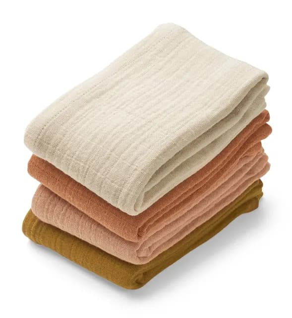 LIEWOOD Leon Muslindukar Rose Multi 60x60cm 4-pack