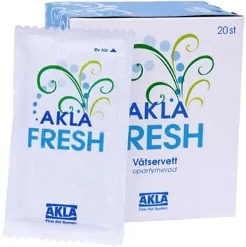 Aklafresh oparfymerad våtservett 20 st