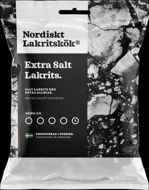 Nordiskt Lakritskök Extra Salt 120 g