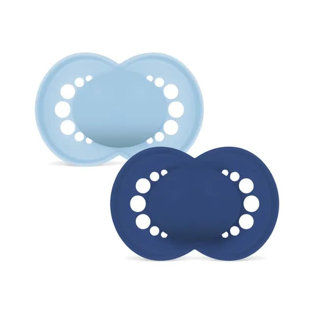 MAM Original Silicone 16-36 mån Blue Unprinted 2-pack