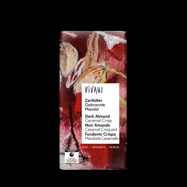 Vivani Mörk Karamelliserade Mandlar EKO 80 g