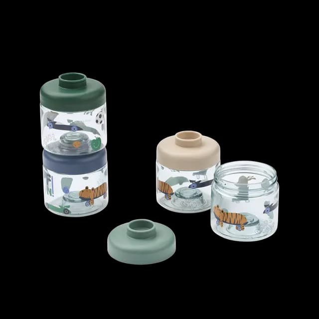 LIEWOOD Dominique Barnmatlådor Fun/Beach Blue 100 ml 4-pack