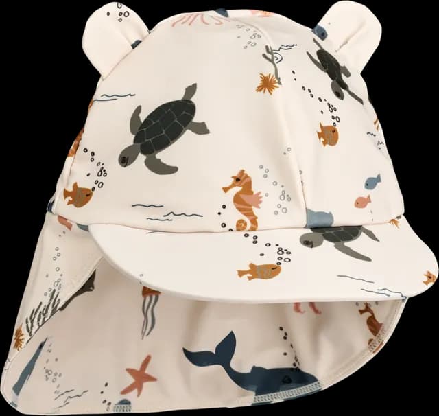 LIEWOOD Senia Solhatt med öron Sea Creature/Sandy Strl 3-6 mån