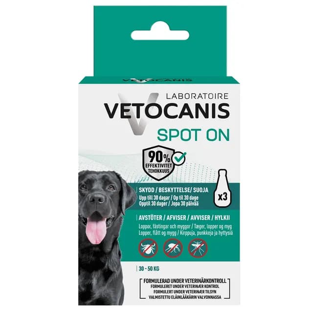 Vetocanis Anti-parasit Spot on Hund L 3 x 3 ml