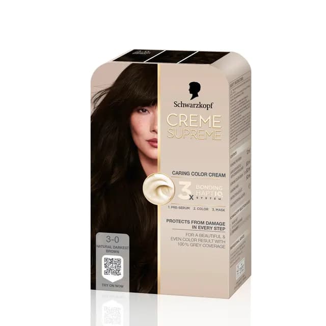Schwarzkopf Creme Supreme 3-0 Natural Darkest Brown