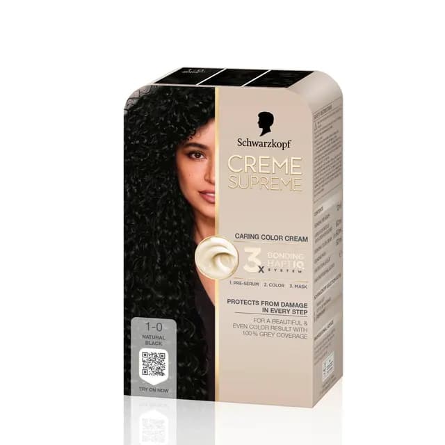 Schwarzkopf Creme Supreme 1-0 Natural Black