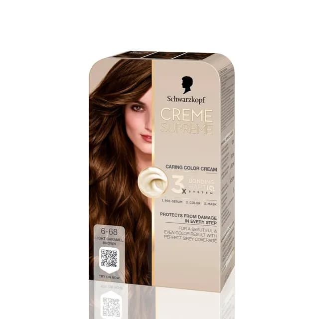 Schwarzkopf Creme Supreme 6-68 Light Caramel Brown