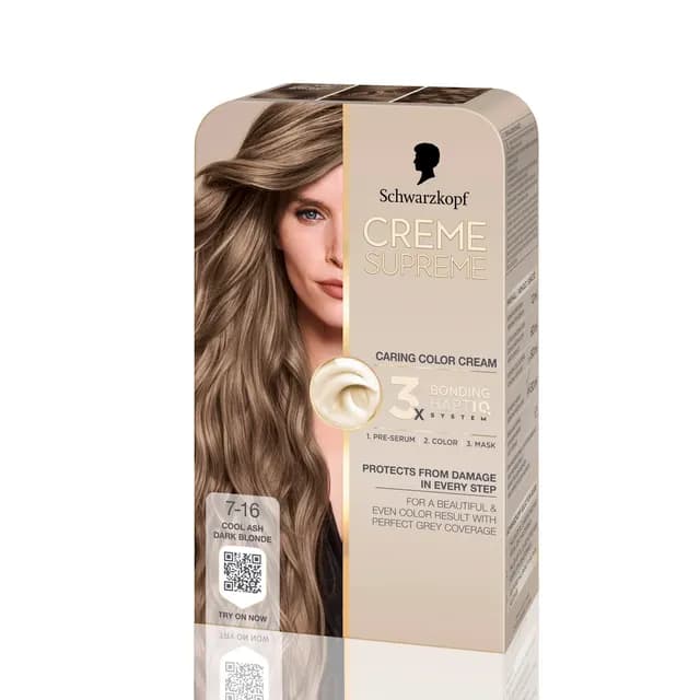 Schwarzkopf Creme Supreme 7-16 Cool Ash Dark Blonde