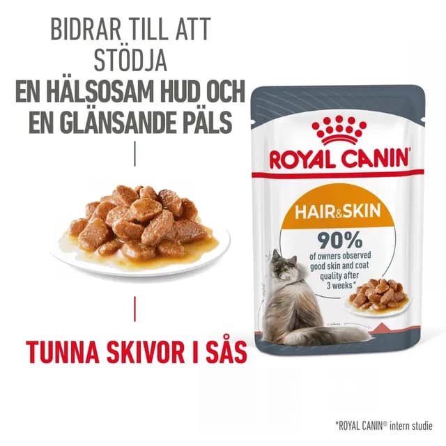 Royal Canin Hair & Skin Care Gravy Adult Våtfoder för Katt 1,02 kg
