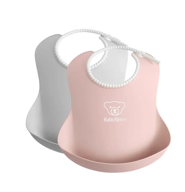 BabyBjörn Haklapp Grå/Rosa 2-pack