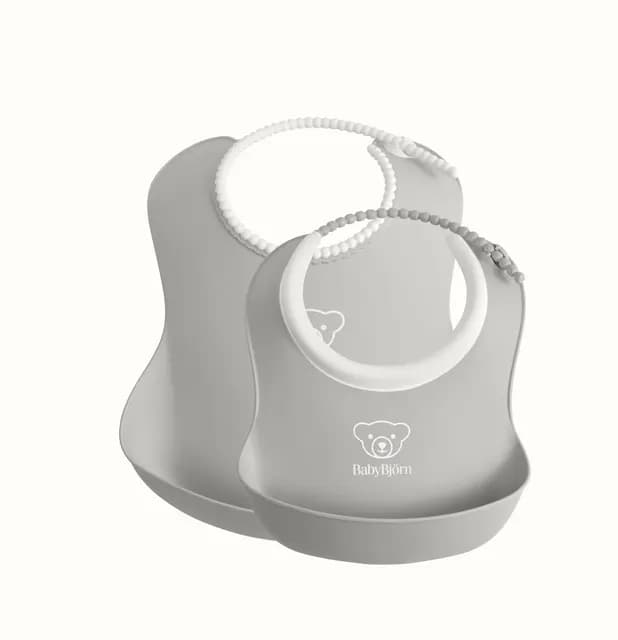 BabyBjörn Haklappsset Grå 2-pack
