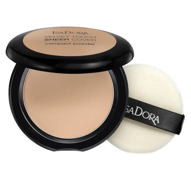 IsaDora Velvet Touch Sheer Cover Compact Powder Warm Beige 10 g