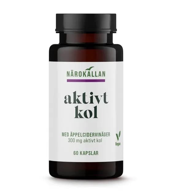Närokällan Aktivt Kol + Äppelcidervinäger kapslar 60 st