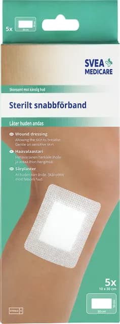 Svea Medicare Sterilt Förband 10 x 30 cm 5 st